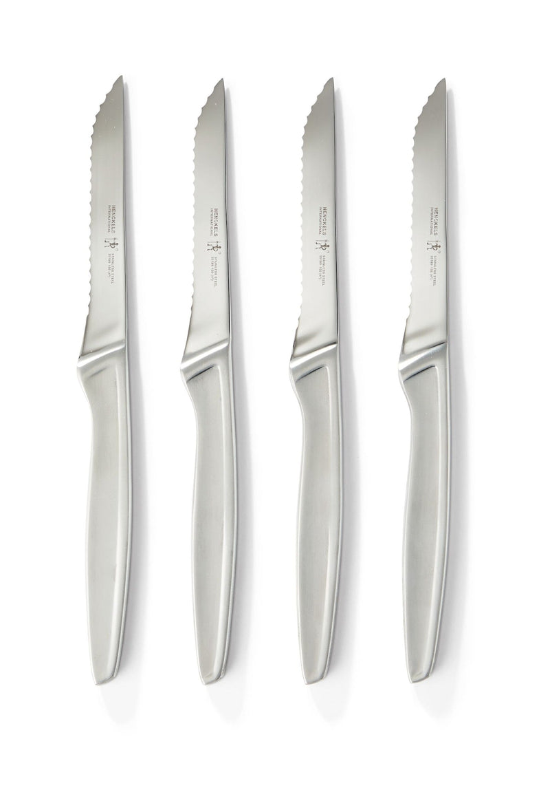 HENCKELS Stainless Steel Steak Knife Set, Dishwasher Safe, 4-pc M8