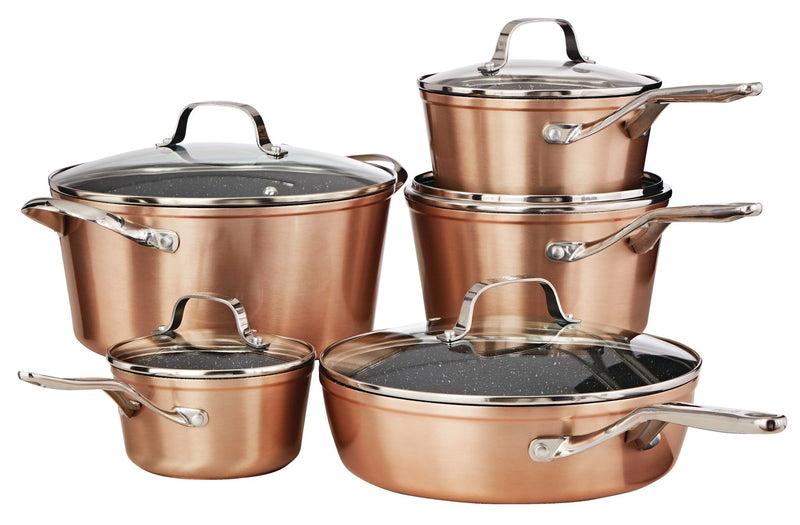 Heritage The Rock Non-Stick Cookware Set, Dishwasher & Oven Safe, Aluminum, 10-pc V3