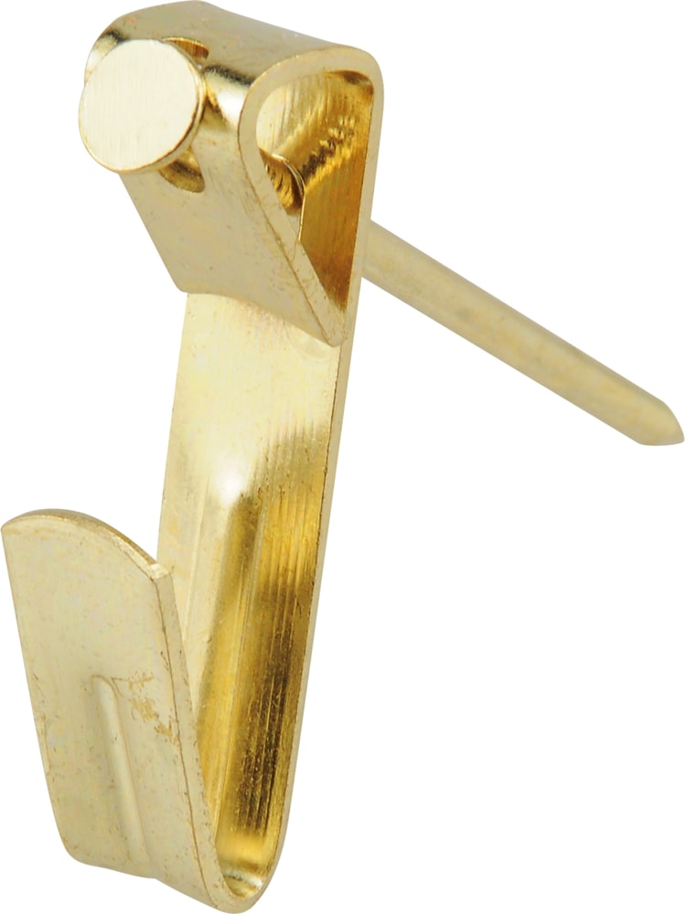 Hillman Conventional Picture Hanger, For DrywAll and Paster WAll, 100-lb Capacity, Brass Plated B7