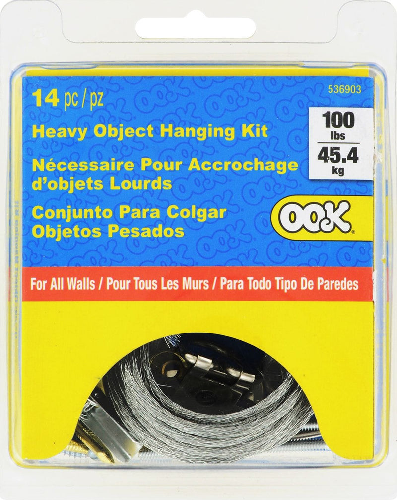 Hillman Heavy Duty All WAll Hanger Kit, InstAllation Hardware, 100-lb Capacity Q6