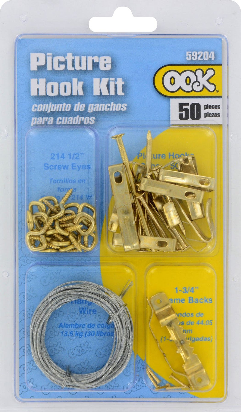 Hillman Picture Hanging Kit with Sawtooth Hangers and Screws, 50-pc W4