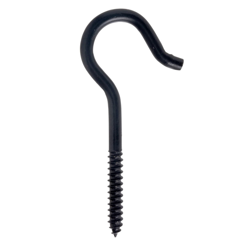 Hillman Screw Hook, 0.25 x 4.25-in, Black P4