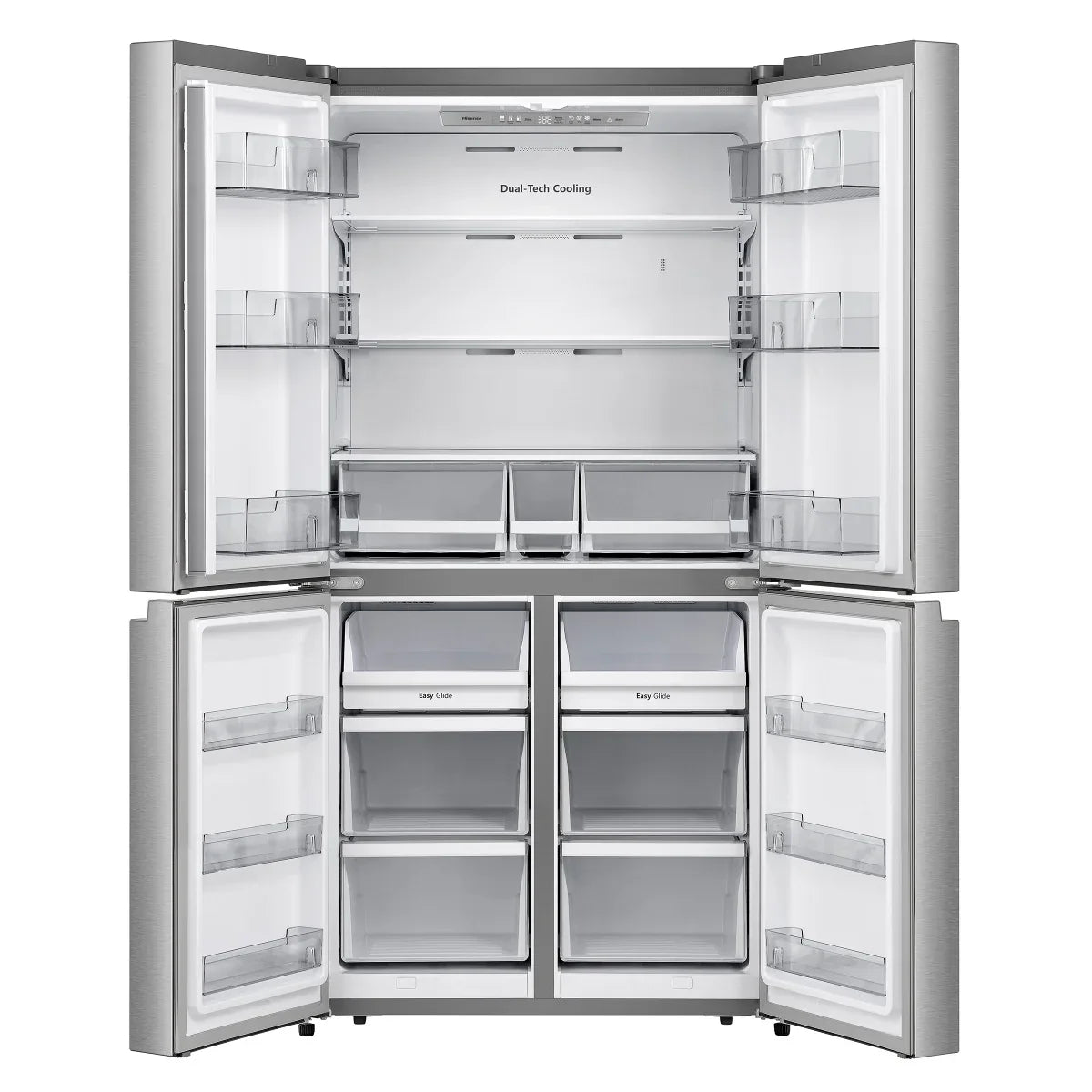 Hisense 36 in 21.5 cu ft. Stainless Steel Counter Depth 4-Door Refrigerator with Triple-Zone Function