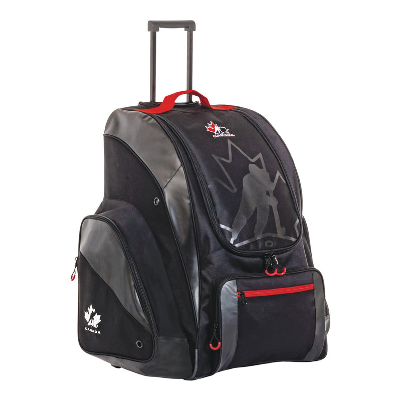 Hockey Canada Backpack Hockey Bag, Wheeled, Youth/Junior, Black, 26-in H1