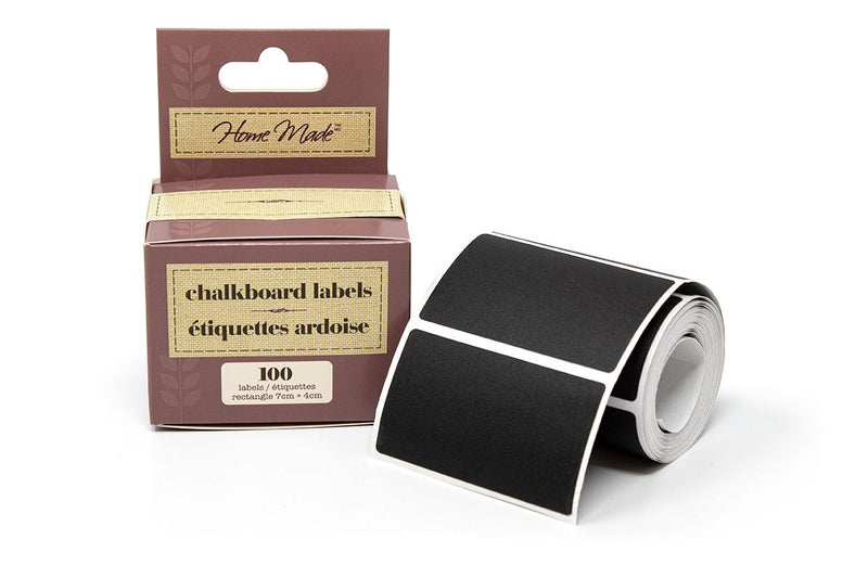 Home Made Chalkboard Sticker Labels for Storage Containers and Mason Jars, 100-pk N8