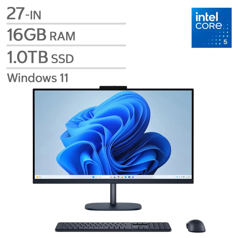HP 27-in. All-in-One Desktop, Intel Core 5 120U - 16GB RAM, 1TB SSD B8