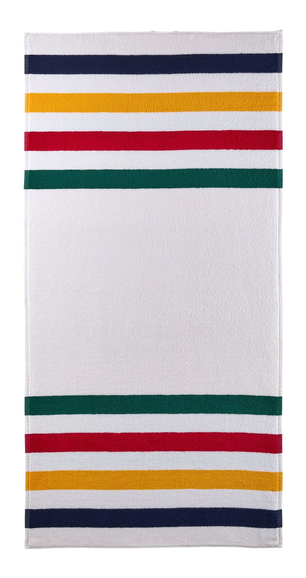 Hudson’s Bay Stripes Beach Towel, Classic Horizontal, Multi-Coloured, 70-in x 40-in Z4