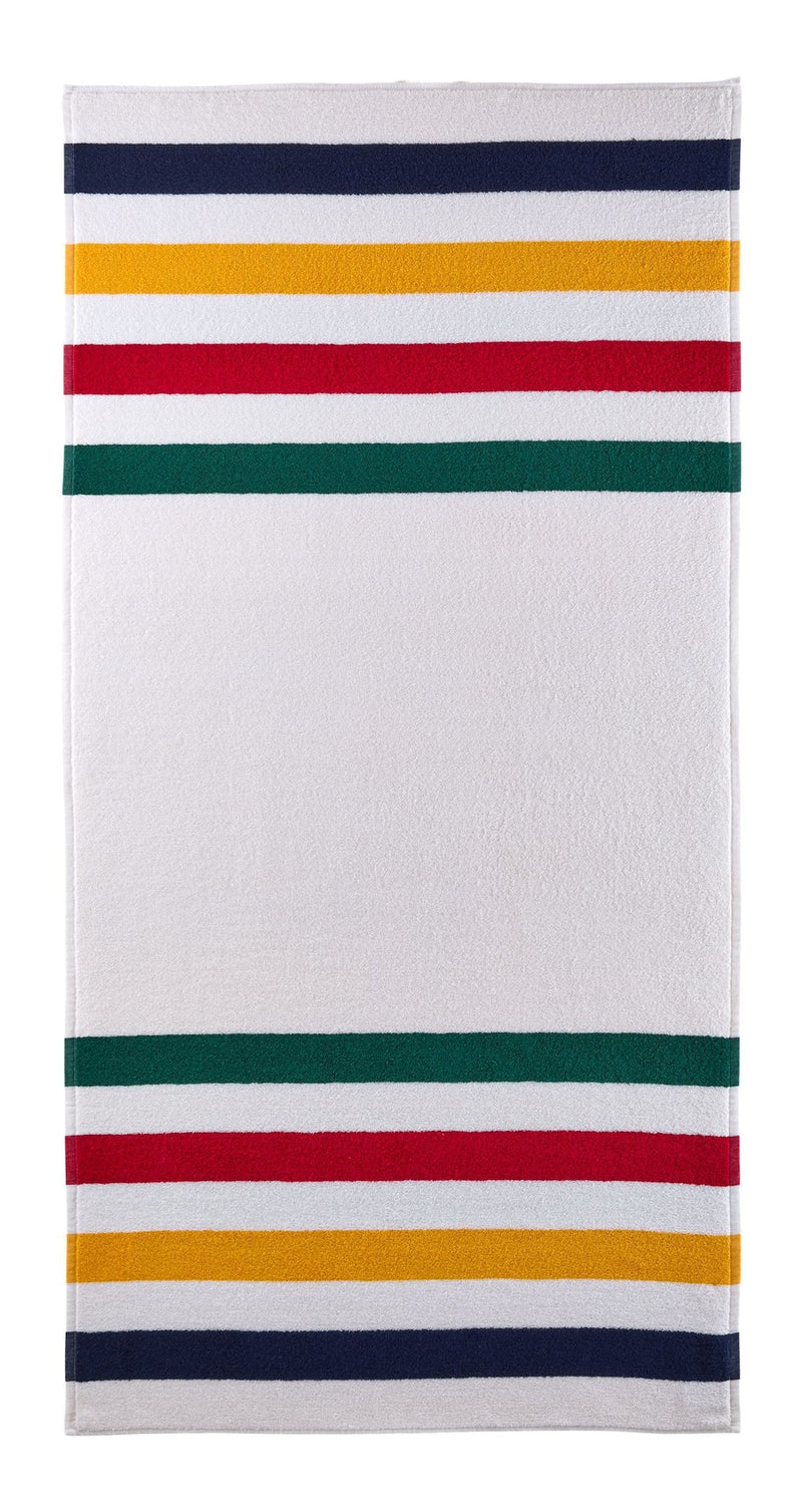 Hudson’s Bay Stripes Beach Towel, Classic Horizontal, Multi-Coloured, 70-in x 40-in Z4