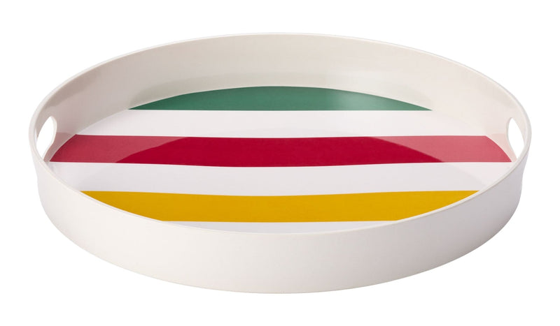 Hudson's Bay Stripes Round Melamine Tray, Multi-Coloured P2