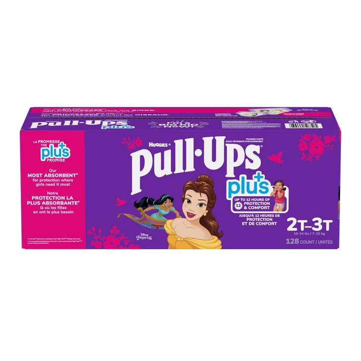 Huggies Pull-Ups Plus Training Pants 2T - 6T Girl W6