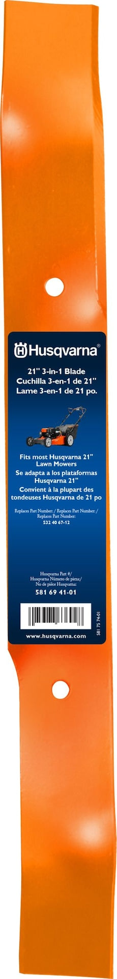 Husqvarna 3-in-1 Lawn Mower Replacement Blade, 21-in O9