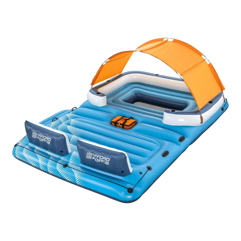 Hydro-Force Tropical Breeze Lake Party Island with Sunshade and Cooler, 6-Person S8