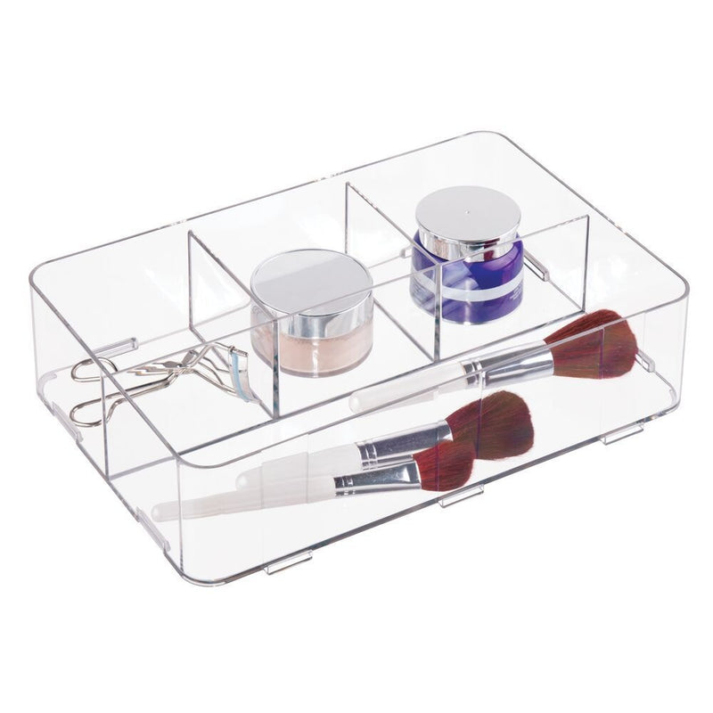 iDesign RPET Clarity Cosmetic Drawer Organizer, Clear D1