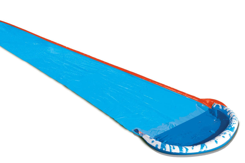 Inflatable Soak N' Splash Water Slide Slip & Slide with Sprinkler, Blue, 16-ft, Ages 5+, for Beach/Pool Fun Activities H4