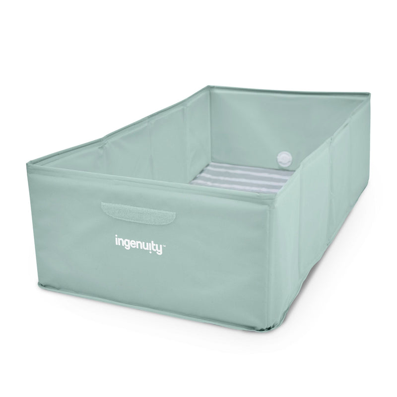 Ingenuity TuckAway Toddler-Friendly Travel Tub, Green F7