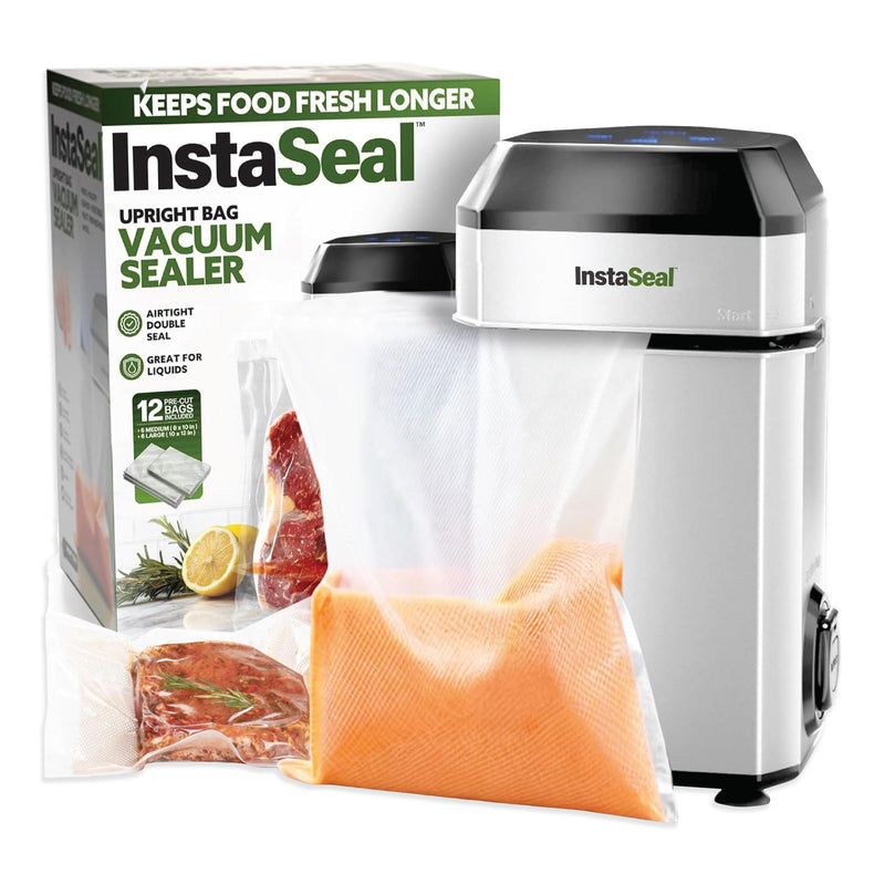 InstaSeal Upright Bag Food Vacuum Sealer with 12 Bags N0