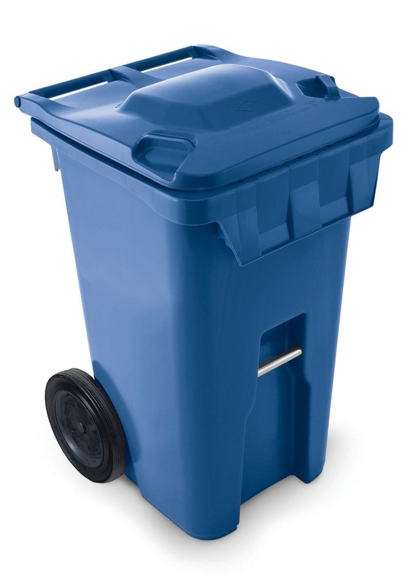 IPL Mastercart Plastic Rectangular 8-in Wheeled Compost Bin/Recycling Bin/Garbage Can, Assorted Colours, 240-L T7
