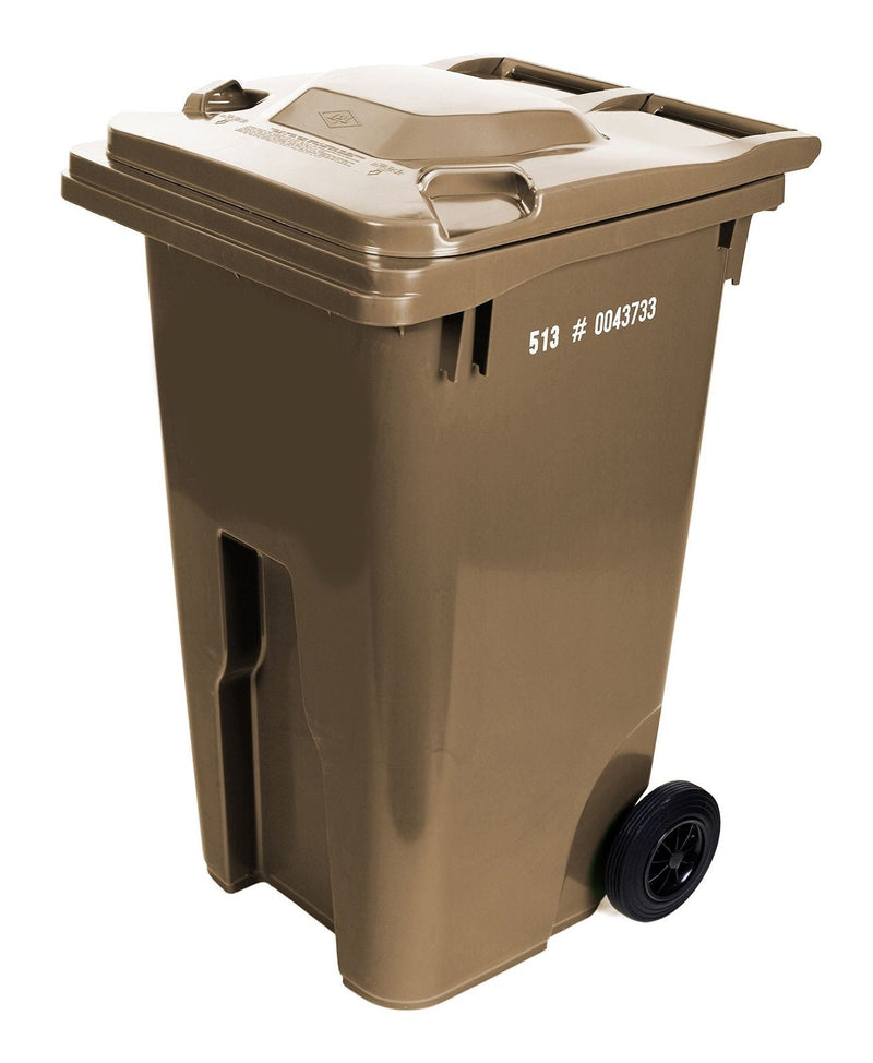 IPL Mastercart Plastic Rectangular Wheeled Compost Bin, Brown, 242-L P6