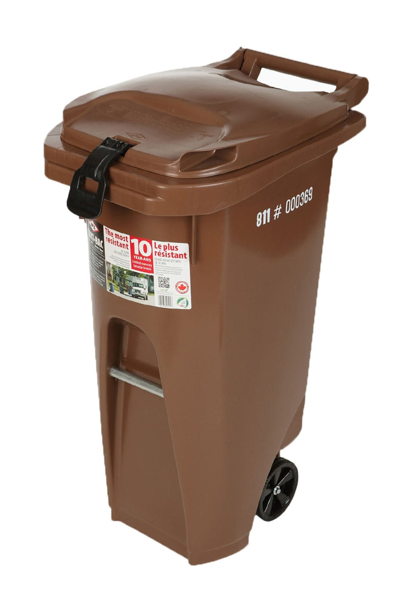 IPL Mastercart Plastic Rectangular Wheeled Compost Bin/Garbage Can with Lock, Assorted Colours, 79.5-L T0