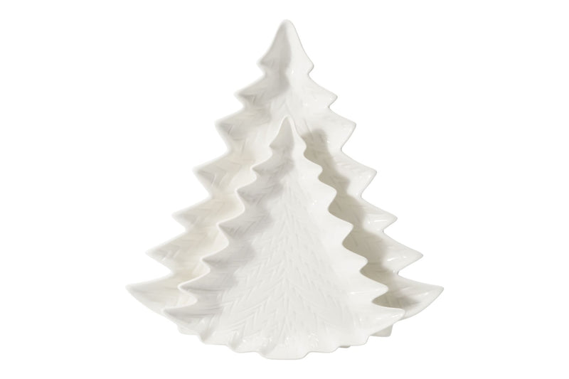 Ivy & Co Embossed Porcelain Tree Serving Plates, 2-pk M1