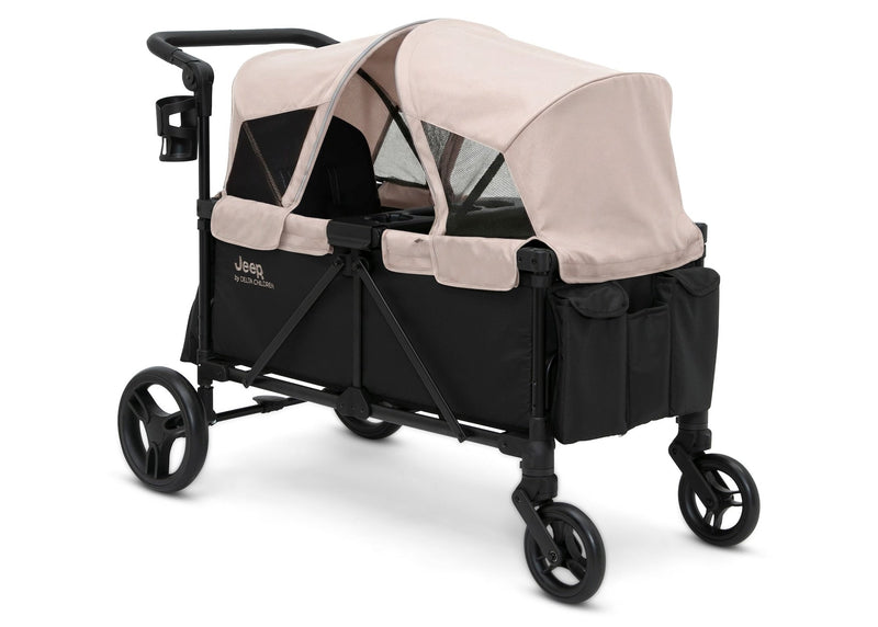 Jeep Evolve Stroller Wagon by Delta Children, Black/Tan F9