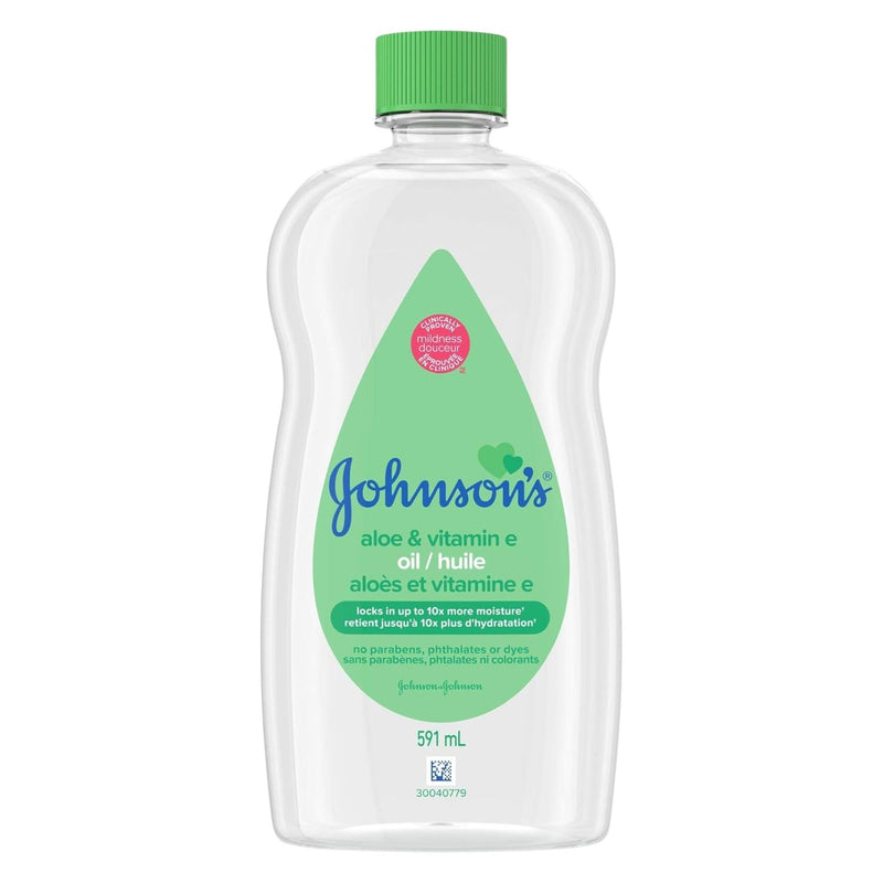 Johnson's Aloe and Vitamin E Baby Oil, 591-mL W7