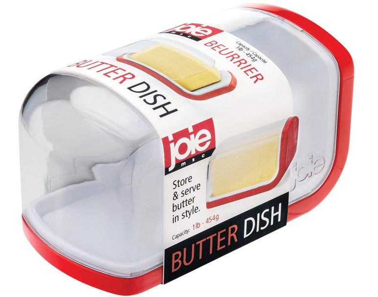 Joie Covered Plastic Butter Dish, 1-lb Butter Capacity, BPA Free I7