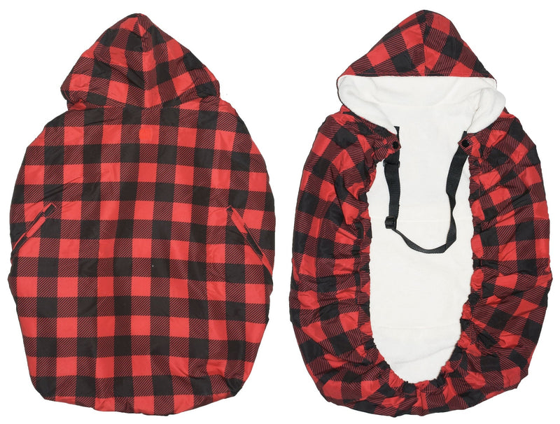 Jolly Jumper Snuggle Cover with Packable Hood, Buffalo Plaid L8