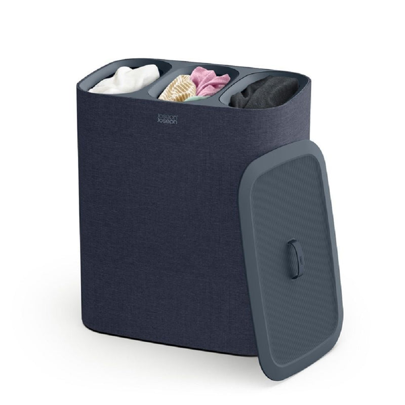 Joseph & Joseph Tota Trio Laundry Hamper Separation Basket, Black, 90-L W9