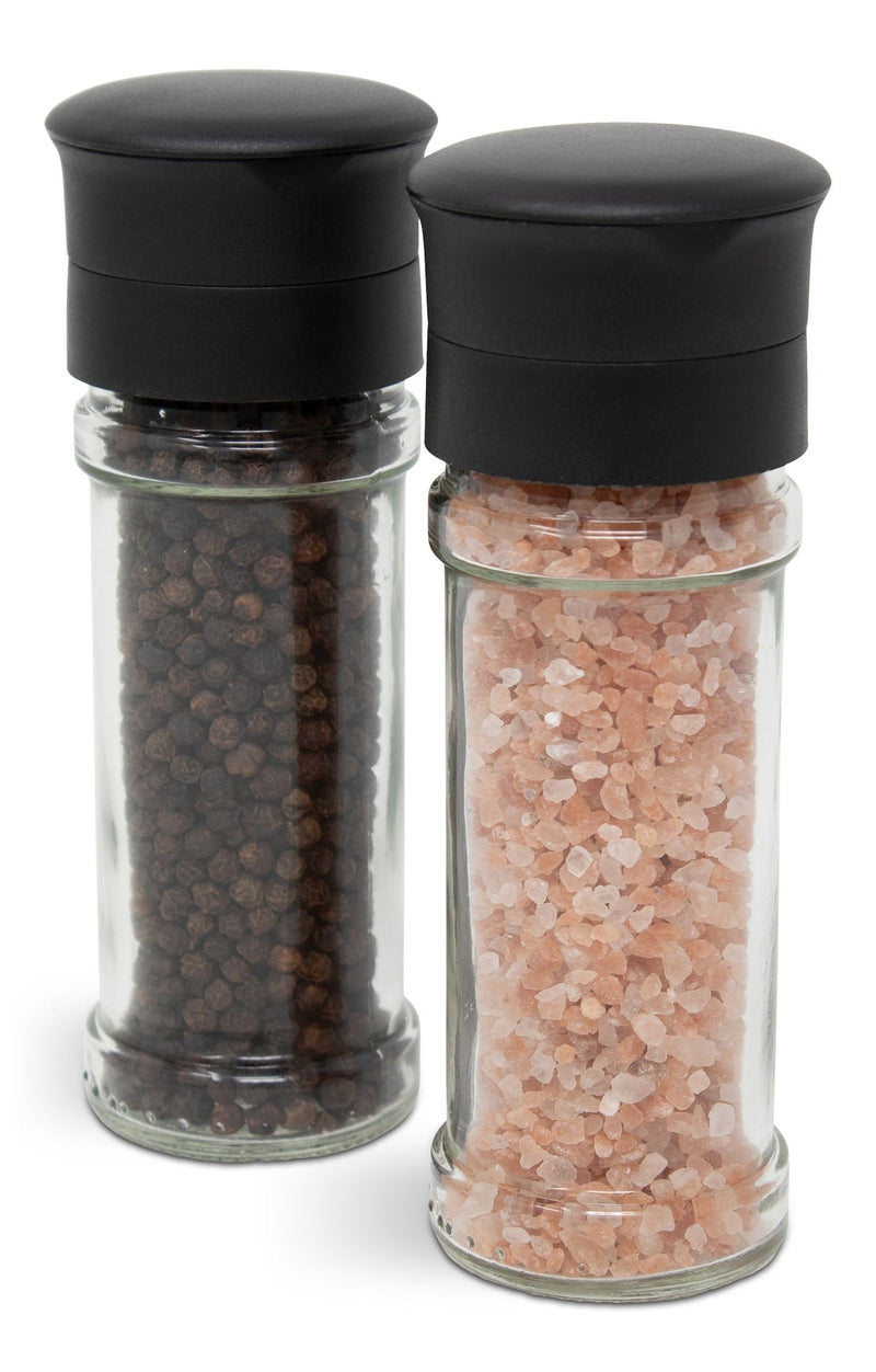 Kamenstein Glass Salt & Pepper Grinder Mill Set, Pre-Filled, 5.2-in, 2-pc P3