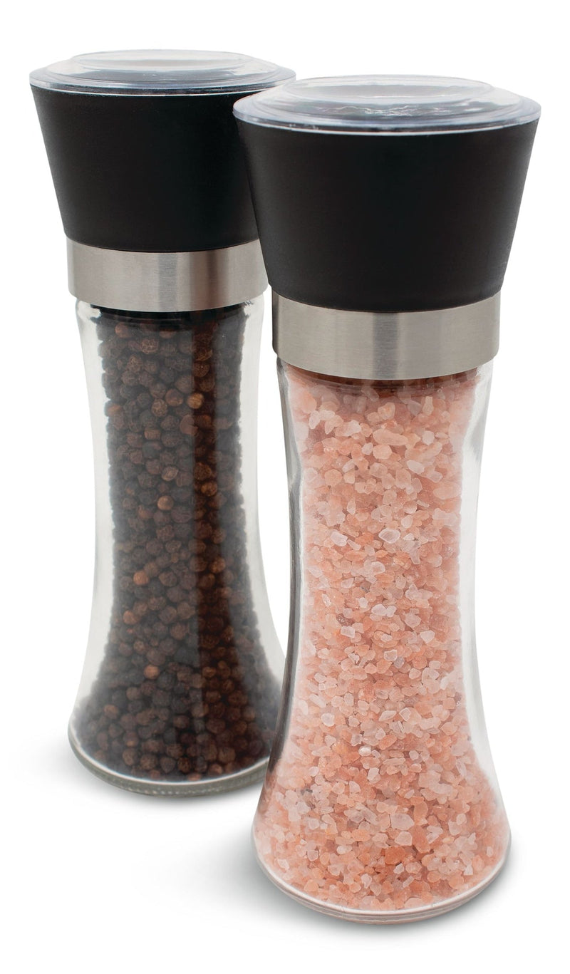 Kamenstein Glass Salt & Pepper Grinder Mill Set, Pre-Filled, 7.5-in, 2-pc W2