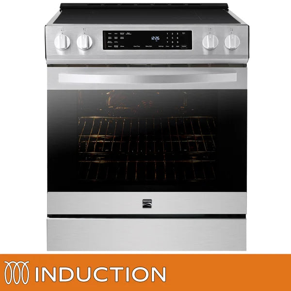 Kenmore 30 in. 5 cu ft. Stainless Steel Digital Control Induction Range with True Convection and Air Fry A2