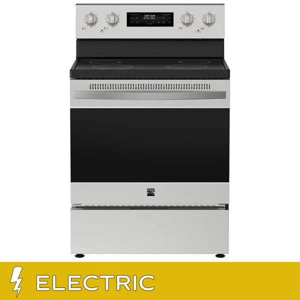 Kenmore 30 in. 5 cu ft. Stainless Steel Electric 4 Burner True Convection Range with Air Fry K6