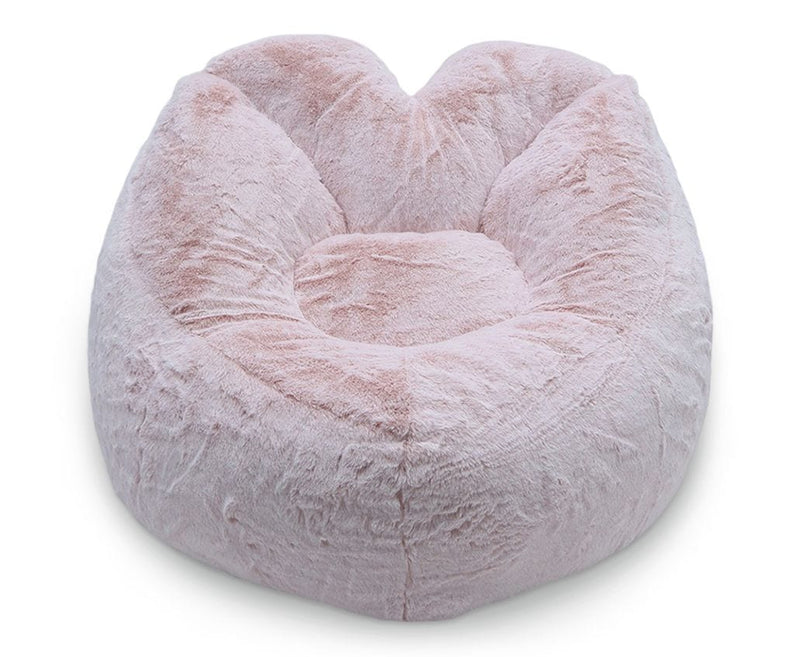Kids' Plush Pink Heart Chair B1