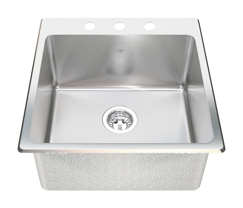 Kindred Steel Queen Dual Laundry Mount Single Sink,10-in deep P5