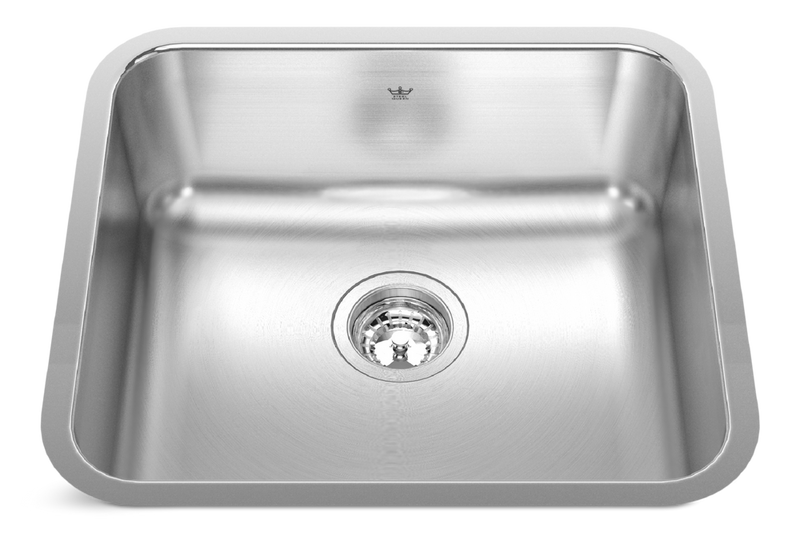Kindred Steel Queen Undermount Single Bowl Kitchen Sink, 19.75-in x 17.75-in x 8-in, Stainless Steel I2