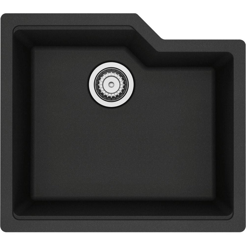 Kindred Urban Undermount Granite Single Bowl Kitchen Sink, 22.06-in x 19.69-in x 9.06-in, Onyx Z1