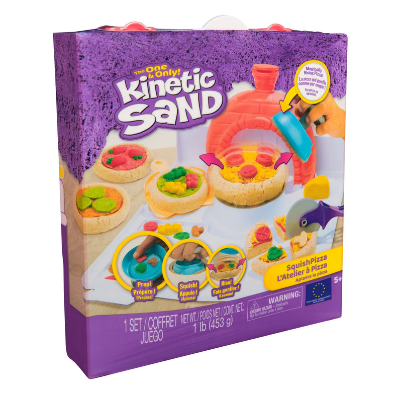 Kinetic Sand 4-Colour SquishPizza Set with Rising Action U0