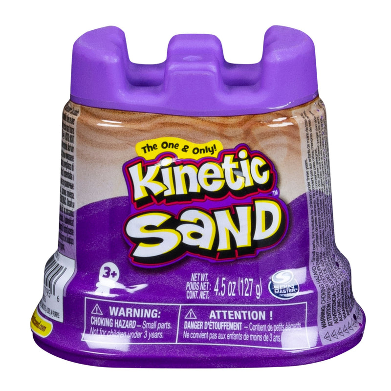 Kinetic Sand Kids Moldable Play Sand & Castle Container, 4.5-oz, Assorted Colours, Ages 3+ T1