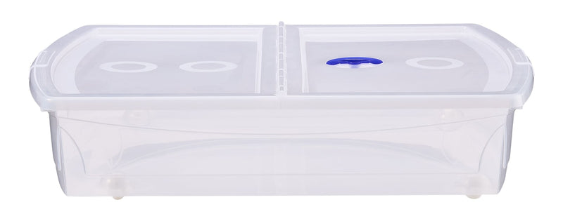 KIS Shallow Under-the-Bed Storage Tote with Wheels J8