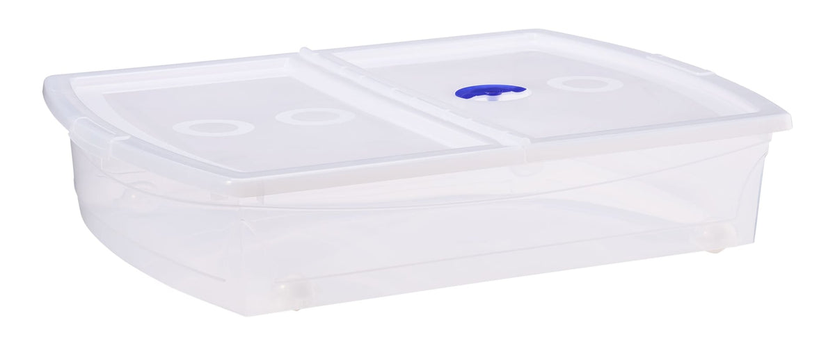 KIS Shallow Under-the-Bed Storage Tote with Wheels