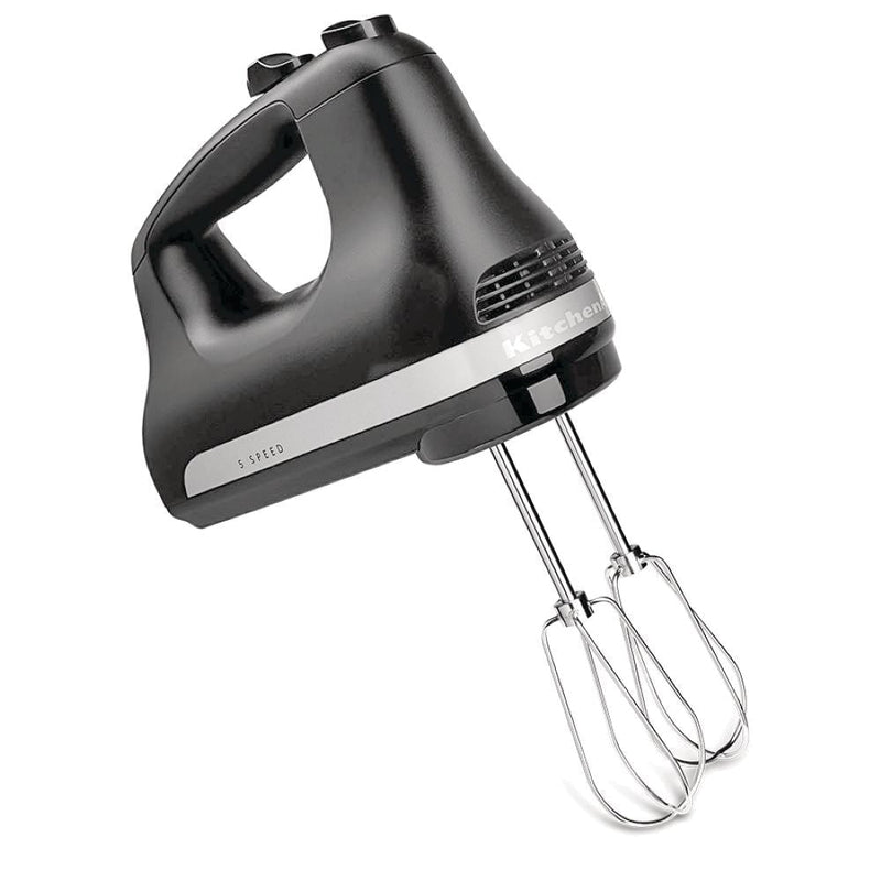 Kitchen Aid Compact 5-Speed Hand Mixer with Stainless Steel Accessories, Black K8