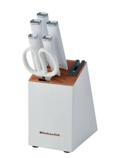 KITCHENAID 7PC CLASSIC WHITE SELF-SHARPENEING SET Z8