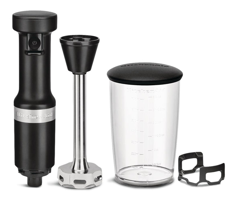 KitchenAid KHBV53BM Variable Speed Corded Hand Blender with Blending Jar, Black Matte P6