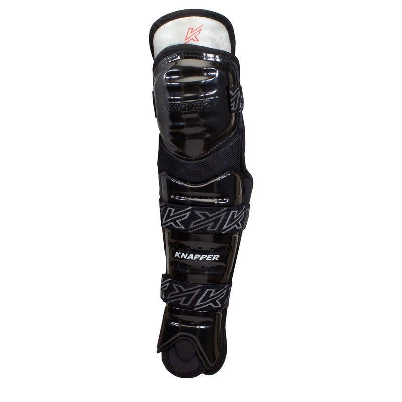 Knapper AK5 Dek Hockey Shin Guards, Black, Assorted Sizes B1