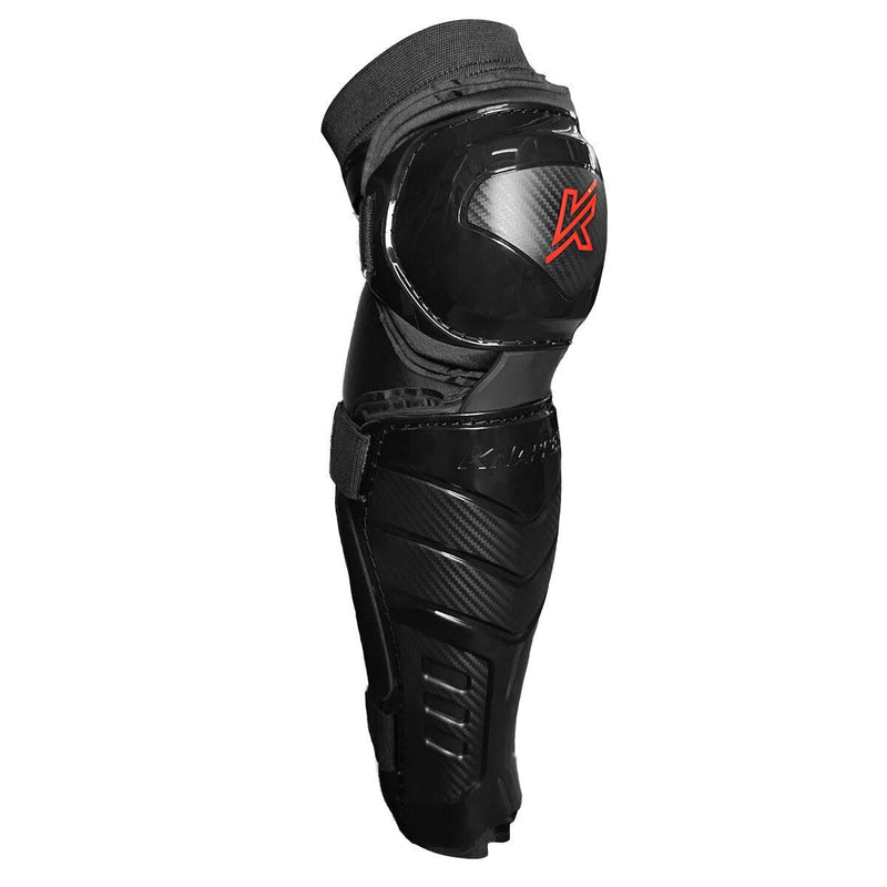 Knapper AK7 Dek Hockey Shin Guards, Black, Assorted Sizes Z6