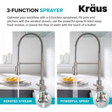 Kraus Britt Commercial Style Pull-Down Single Handle Kitchen Faucet, Matte Black