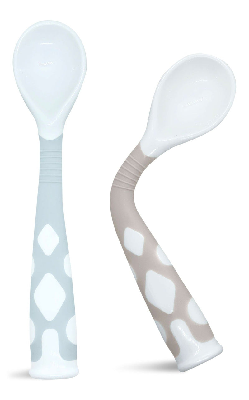 Kushies Silibend Spoons, Blue/Sand, 2-pk T7