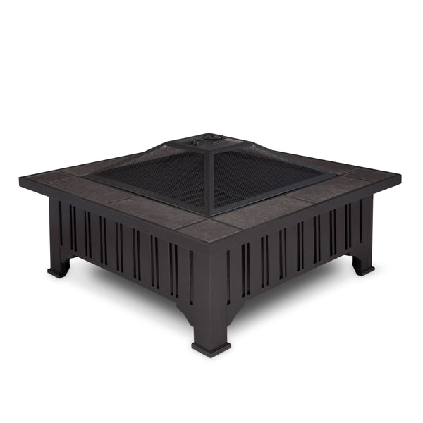 Lafayette Square Wood Burning Fire Pit in Black, 34-in J4