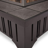 Lafayette Square Wood Burning Fire Pit in Black, 34-in